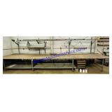 HD Steel Work Bench w/ Rolling Light 48"x289"