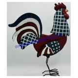 Sheet Metal Rooster Figure