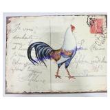 Metal Chicken Sign 13.5x10.5"