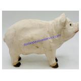 Wooden Pig Figure