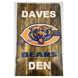 Bears Fan Wooden Wall Art 23x14"