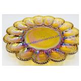 Indiana Glass Amber Iridescent Hobnail Carnival