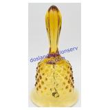 Fenton Amber Hobnail Glass Bell