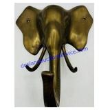 Brass Elephant Head Wall Figure