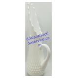 Fenton Hobnail Milk Glass Swung Pitcher Vase