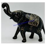 Indian Painted Metal Elephant Figure