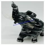 Carved Marble Elephant Figure