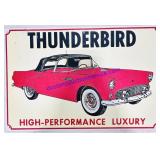 Metal Thunderbird Car Sign 18x12"