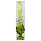 Viking Green Swung Glass Vase