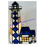 Light Up Tiffany Style Lighthouse Light