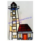 Light Up Tiffany Style Lighthouse Light