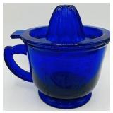 Cobalt Blue Glass Measuring Cup & Juicer