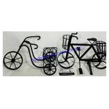 2 Metal Bike Decorations