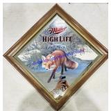 Miller Beer Mirror Wall Art 26x26"