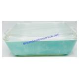 Turquoise Pyrex Baking Dish w/ Lid