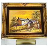 Signed Teerlink Countryside Watermill Oil
