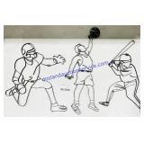 American Sports Metal Frame 3 Pc Wall Art Set