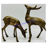 2 Brass Deer Figures (Made in Korea)
