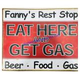 Metal Rest Stop Sign 15x12"