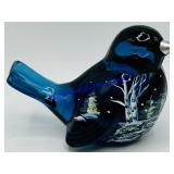 Fenton Solid Art Glass Hand Painted Bird Figure