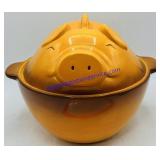 Orange Ceramic Pig Dish