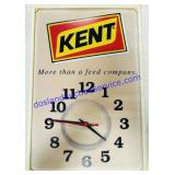 Kent Light Up Vintage Plastic Clock 14x21x5"