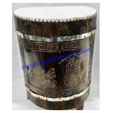 Large Wooden Stretched Hide Native American Drum