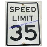 Speed Limit 35 Metal Street Sign 18x24"