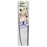 Metal Autumn Blessings Yard Sign 23.5x9.5"