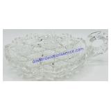 Sawtooth Edge Crystal Cut Glass Nappy Dish