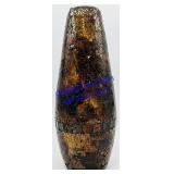 Amber Mosaic Glass Vase
