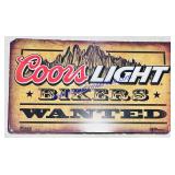 Metal Coors Light Sign 24x14"