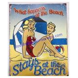 Metal Novelty Beach Sign 12.5x16"
