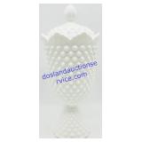 Fenton Hobnail Milk Glass Apothecary Jar