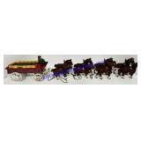 Cast Iron Horse Drawn Beer Cart Decoration