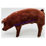 Breyer Flocked Brown Pig