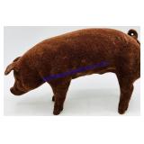 Breyer Flocked Brown Pig