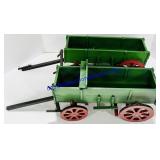 2 Wooden Wagon Decorations