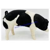 Breyer Flocked Black & White Pig