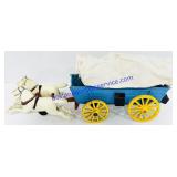 Cast Iron Horse Drawn Wagon Decoration