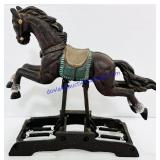 Antique Rocking Cast Iron Horse Figure