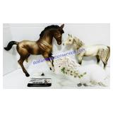 3 Ceramic Horse Figures