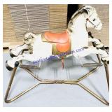 Vintage Metal Childrenï¿½s Rocking Horse (No Head