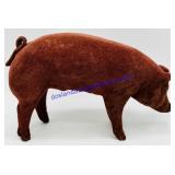 Breyer Flocked Brown Pig