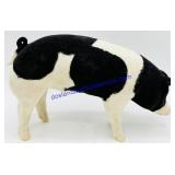 Breyer Flocked Black & White Pig