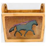Wooden Horse Magazine Caddy