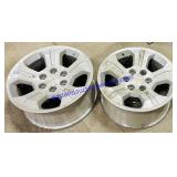 2 6 Bolt 18" Chevrolet Aluminum Truck Rims w/ 3