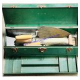 Metal Toolbox w/ Concrete Tools