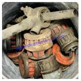 Bucket of Pipe Threading Dies