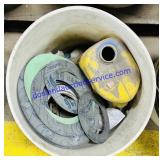 Bucket of Chalk, Misc Hardware, & Flange Gaskets